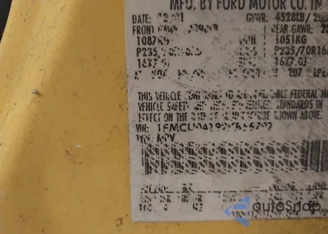 2002 Ford Escape Xlt z USA, uszkodzony, nr VIN 1FMCU04192KB66797